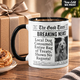 カスタムギフト 犬の父新聞マグ、面白いペットラバー マグカップ