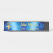 カスタムクイーンビー美青銘板ホルダー デスクネームプレート (正面)