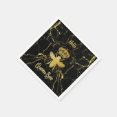 カスタムクイーンビー金ゴールド大理石飲料カクテル スタンダードカクテルナプキン (角)