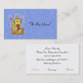 カスタムクイーンフェアリー長金髪の緑の目 名刺 (正面/裏面)