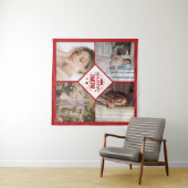 カスタムクイーンママ写真コラージュ記念品 タペストリー (インサイチュ(横))