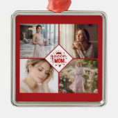 カスタムクイーンママ写真コラージュ記念品 メタルオーナメント (正面)