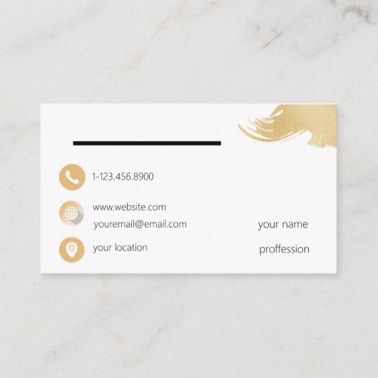 カスタムクカッコいいシンプルル・レイアウト 名刺 (裏面)