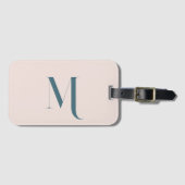 カスタムクスタイリッシュリアイニシャルモノグラム赤面ピンク ラゲッジタグ (正面横)
