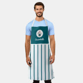 カスタムクストライプのラスカケベーカリー エプロン (着用した状態)