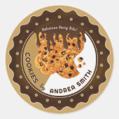 カスタムクッキーパッケージング ブランド ロゴ ラウンドシール (正面)