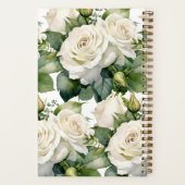 カスタムクックブックホワイトローズレシピ ノートブック (裏面)