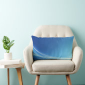 カスタムクッション – ブルーウェーブパターン ランバークッション (椅子)