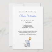 カスタムクマの絵本のベイビーシャワー 招待状 (裏面)