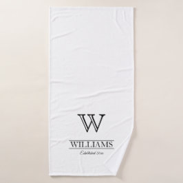 カスタムクラシックエレガントイニシャルファミリ名 バスタオル