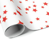 カスタムクラシックエレガントレッドホワイトクリスマスプレゼント ラッピングペーパー (ロールコーナー)