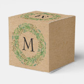 カスタムクラシックグリーンローレルリース葉パターン フェイバーボックス (裏面サイド)