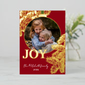 カスタムクラシックパインツリーニードル金ゴールド 箔シーズンカード (立ち正面)