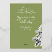 カスタムクラシックパインツリーニードル金ゴールド 箔シーズンカード (裏面)