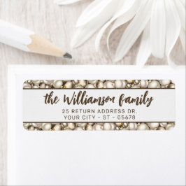 カスタムクラシックホリデーグリーンレッドプレイドパターン ラベル