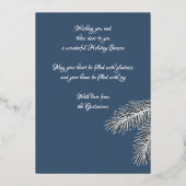 カスタムクラシックホワイトパインツリーニードル金ゴールド 箔シーズンカード (裏面)