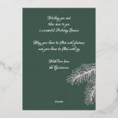 カスタムクラシックホワイトパインツリーニードル金ゴールド 箔シーズンカード (裏面)