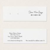 カスタムクラシックミニポスト/スタッドイヤリングディスプレイカード (正面&裏面)