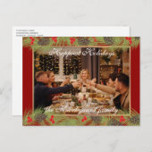 カスタムクラシックモダンシックハッピエストホリデーシーズン ポストカード (正面/裏面)