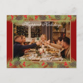 カスタムクラシックモダンシックハッピエストホリデーシーズン ポストカード (正面)