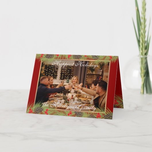 カスタムクラシックモダンシックハッピエスト シーズンカード (正面)