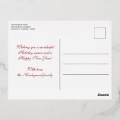 カスタムクラシックモダン金ゴールドシック幸せ実在 箔シーズンポストカード (裏面)