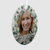 カスタムクラシックユニーク悔やみや弔慰フローラメモリアル オーナメント (正面)