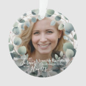 カスタムクラシックユニーク悔やみや弔慰フローラメモリアル オーナメント (正面)