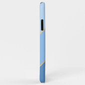 カスタムクラシックライトミディアムダークブルーアートストライプ製品 Case-Mate iPhoneケース (裏面/右)