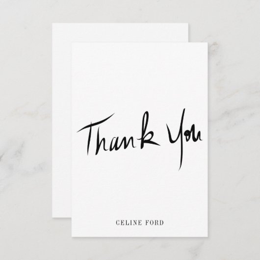 カスタムクラシック手絵を描ありがとう サンキューカード (正面/裏面)