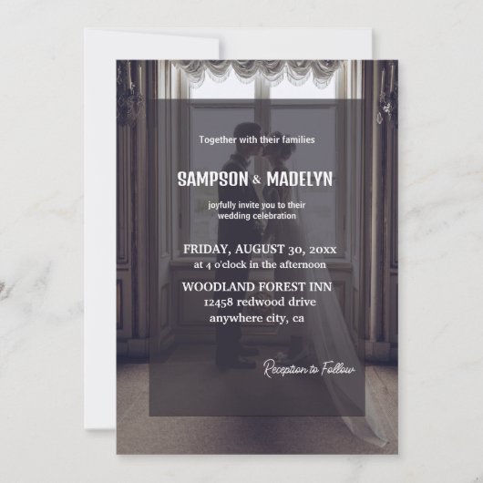 カスタムクラシック結婚式招待状 招待状 (正面)