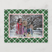 カスタムクラシック赤緑青白格子模様 ポストカード (正面)