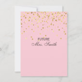 カスタムクラシーピンク金ゴールドブライダルシャワー招待状 招待状 (裏面)