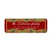 カスタムクラシーホリデーシーズンガーランドリースラベル ラベル (正面)