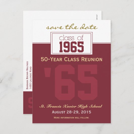 カスタムクラスの救懇親会 – 最新のお知らせ 案内ポストカード (正面/裏面)