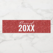 カスタムクラス年赤グリッター ペットボトルラベル (シングルラベル)