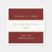 カスタムクラス懇親会パートタイムペーパーナプキン スタンダードカクテルナプキン (正面)