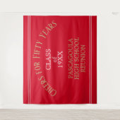 カスタムクラス50年懇親会タペストリー戻りドロップ タペストリー (正面)