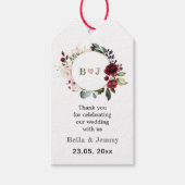 カスタムクラフト紙パーソナライズされたs,結婚ありがとう ギフトタグ (正面)