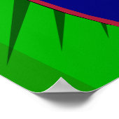 カスタムクラレットとブルーサッカージャージー ポスター (角)