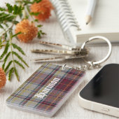 カスタムクランタータンチェックプレイドキーチェーン キーホルダー (正面右)