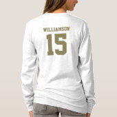 カスタムクリケットクラブリーグのスポーツ名番号 Tシャツ (裏面)