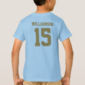 カスタムクリケットクラブリーグのスポーツ名番号 Tシャツ (裏面)