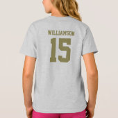 カスタムクリケットクラブリーグのスポーツ名番号 Tシャツ (裏面)