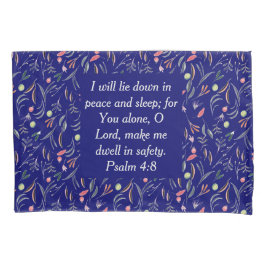 カスタムクリスチャンブルーフローラ 枕カバー