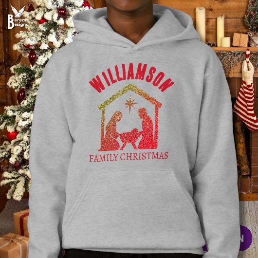 カスタムクリスチャン+キリスト降誕の家族クリスマス Tシャツ