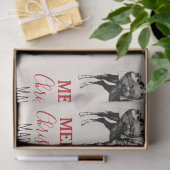 カスタムクリスマスおもしろいヴィンテージドンキーサンタハット 薄葉紙 (ギフト)