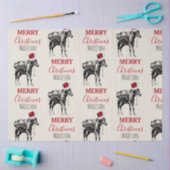 カスタムクリスマスおもしろいヴィンテージドンキーサンタハット 薄葉紙 (クラフト)