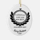 カスタムクリスマスおもしろい皮肉協会 セラミックオーナメント (右)