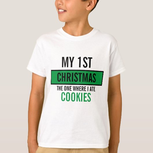 カスタムクリスマスおもしろい食品テンプレートTシャツ Tシャツ (正面)